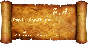 Papiu Agnéta névjegykártya